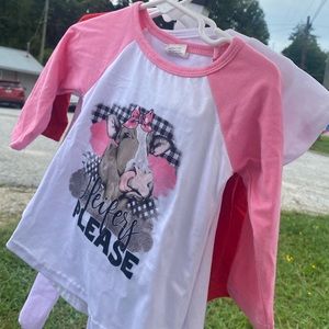 All boutique sets with belle bottoms except the brown cow print it has shorts!